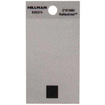 HILLMAN 2 in. Reflective Black Vinyl Self-Adhesive Special Character Period