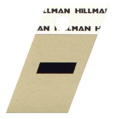 HILLMAN 1.5 in. Reflective Black Aluminum Self-Adhesive Special Character Hyphen