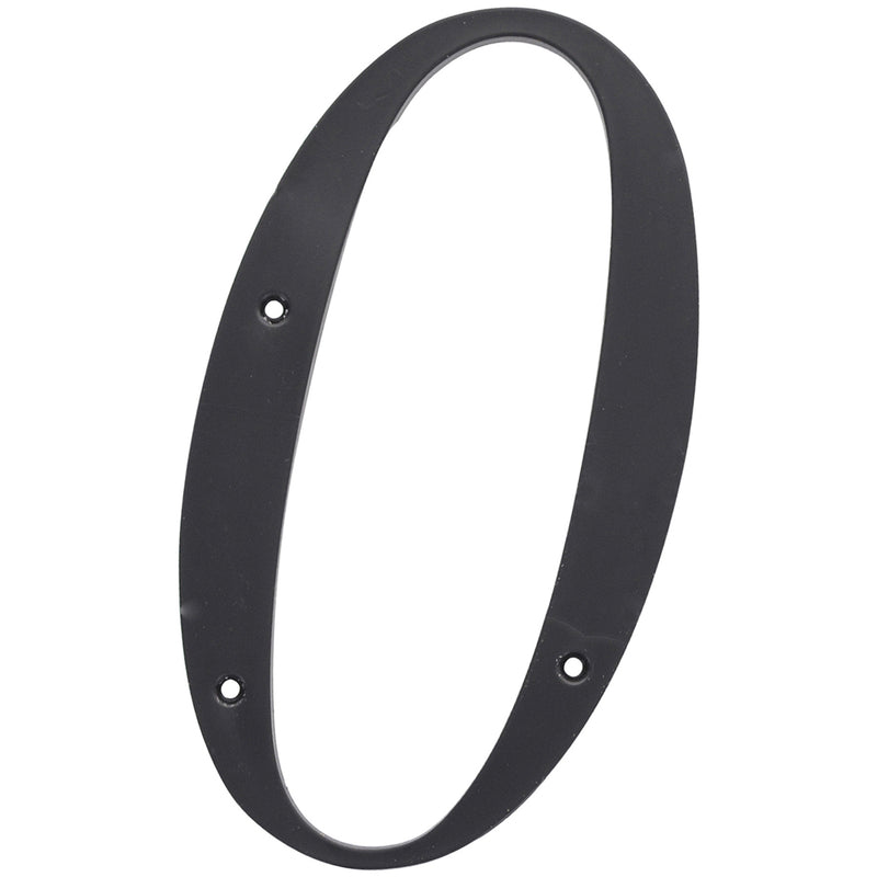 HILLMAN 6 in. Reflective Black Plastic Nail-On Number 0
