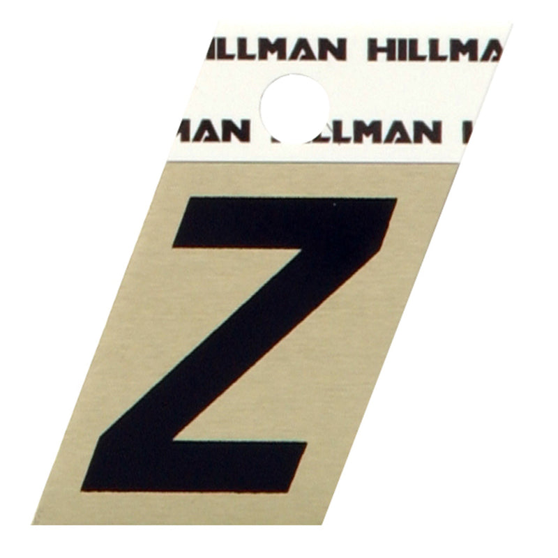 HILLMAN 1.5 in. Black Aluminum Self-Adhesive Letter Z