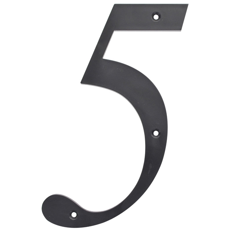 HILLMAN 6 in. Reflective Black Plastic Nail-On Number 5