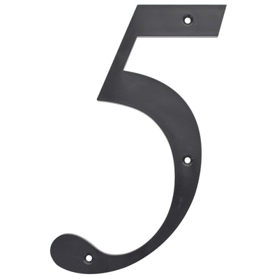 HILLMAN 6 in. Reflective Black Plastic Nail-On Number 5