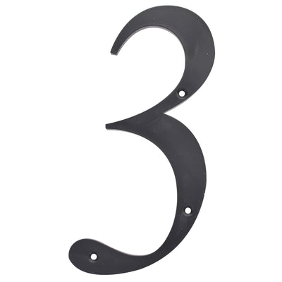 HILLMAN 6 in. Reflective Black Plastic Nail-On Number 3