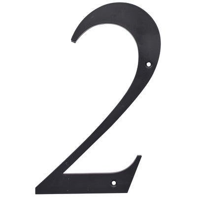 HILLMAN 6 in. Reflective Black Plastic Nail-On Number 2