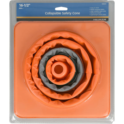HILLMAN English Orange Caution Safety Cone 16 in. H X 8 in. W