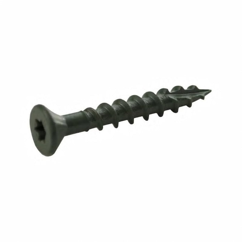 Grip-Rite PrimeGuard Plus No. 8 wire X 1-1/4 in. L Green Star Bugle Head Deck Screws 1 lb 123 pk