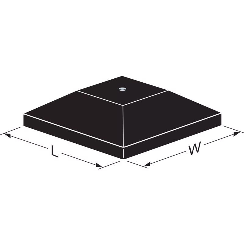Simpson Strong-Tie Outdoor Accents 1.25 in. H X 6 in. W X 6 ft. L Black Plastic Post Cap
