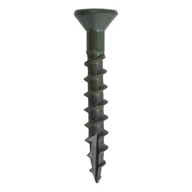 Grip-Rite PrimeGuard Plus No. 8 wire X 1-5/8 in. L Green Star Flat Head Deck Screws 5000 pk