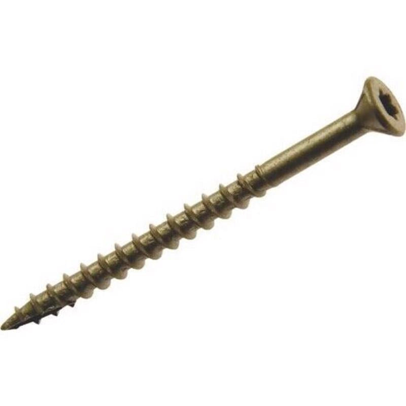 Grip-Rite PrimeGuard Plus No. 10 wire X 4 in. L Gold Star Flat Head Deck Screws 1 lb 44 pk