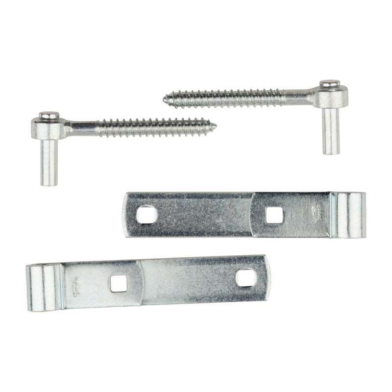 National Hardware 1-1/4 in. W X 6-1/4 in. L Zinc Plated Steel Strap Hinge 2 pk