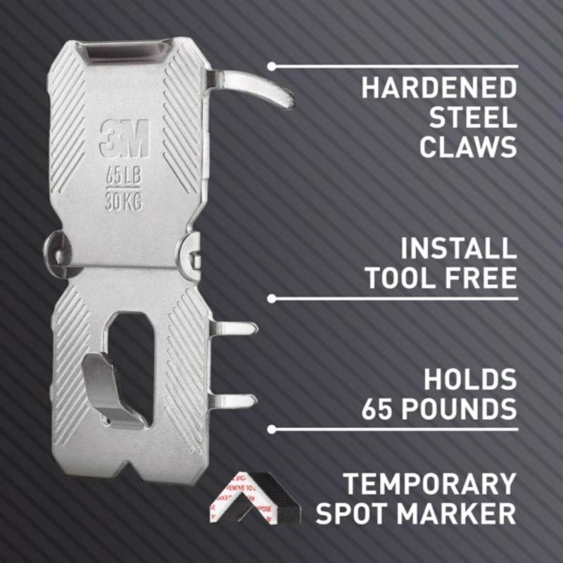 3M Claw Silver Drywall All Purpose Hanger 65 lb 2 pk