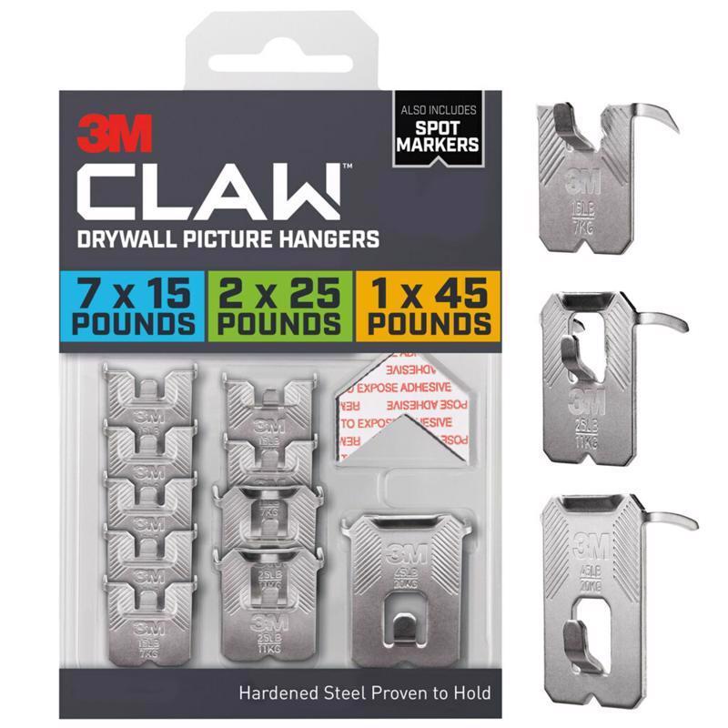 3M Claw Drywall Picture Hanging Set 45 lb 10 pc