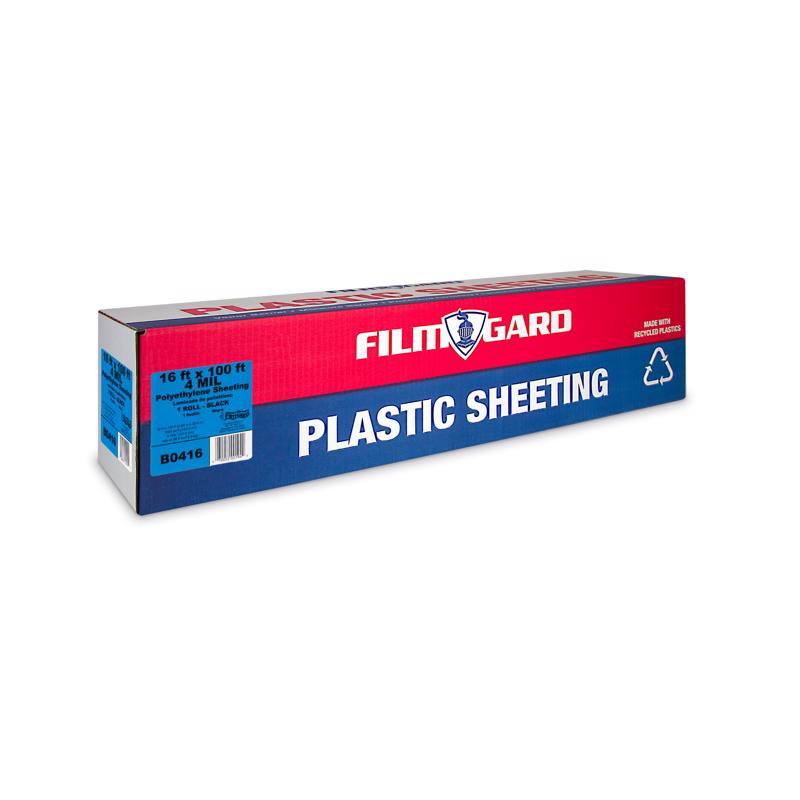 Film-Gard Plastic Sheeting 4 mil X 16 ft. W X 100 ft. L Polyethylene Black