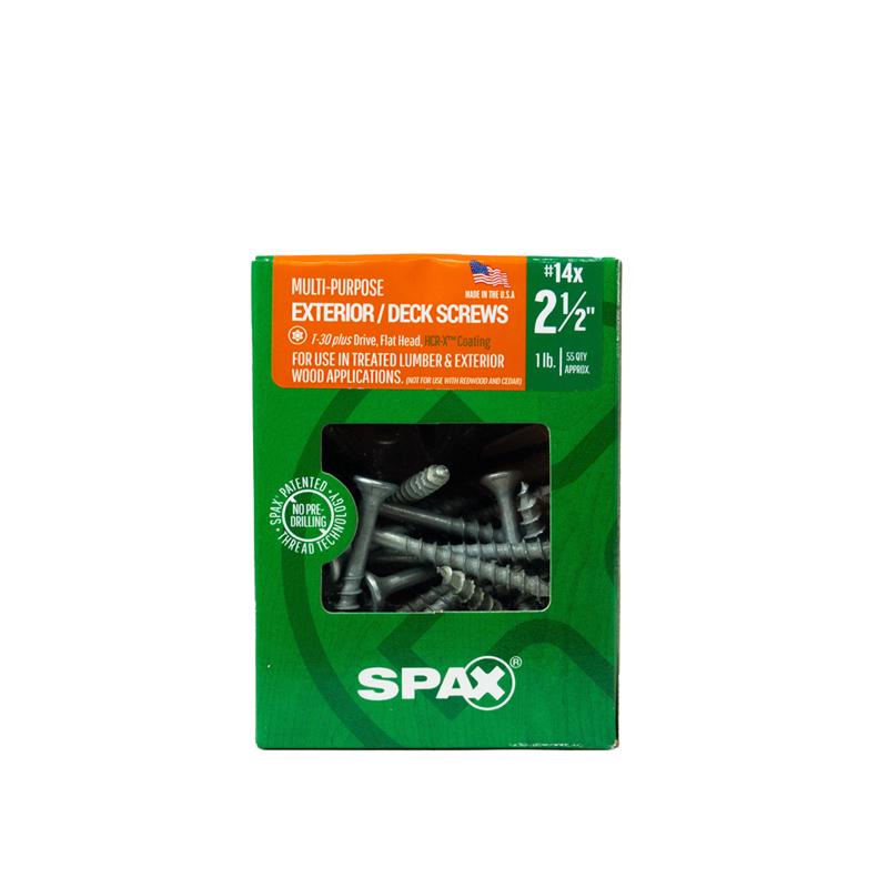 SPAX Multi-Material No. 14 Label X 2-1/2 in. L T30+ Flat Head Serrated Construction Screws
