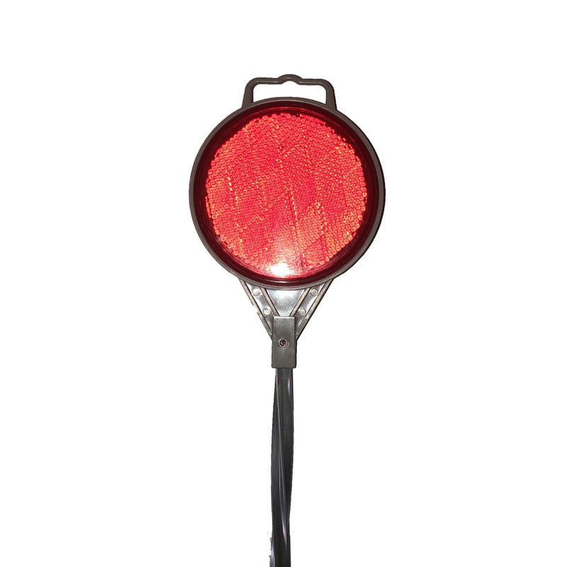 Home Plus 36 in. Round Black/Red Driveway Marker