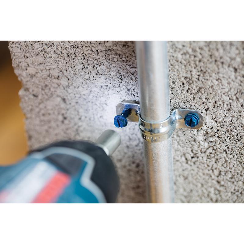 Tapcon 1/4 in. in. X 4 in. L Slotted Hex Washer Head High/Low Concrete Screws
