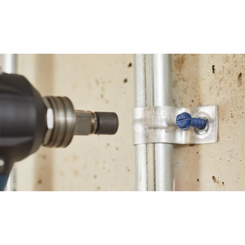Tapcon 1/4 in. in. X 4 in. L Slotted Hex Washer Head High/Low Concrete Screws