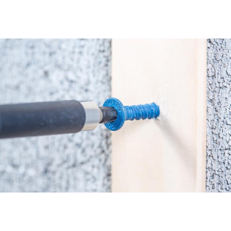 Tapcon 1/4 in. in. X 4 in. L Slotted Hex Washer Head High/Low Concrete Screws