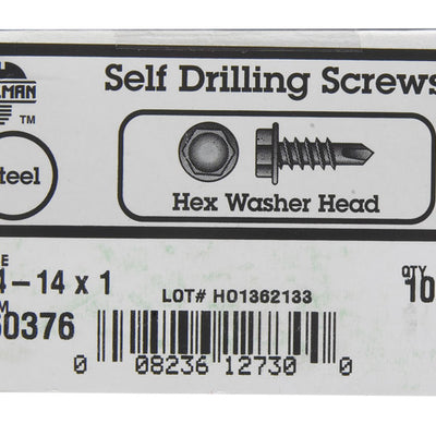 HILLMAN 1/4 in. Ga. X 1 in. L Hex Hex Washer Head Sheet Metal Screws 100 pk
