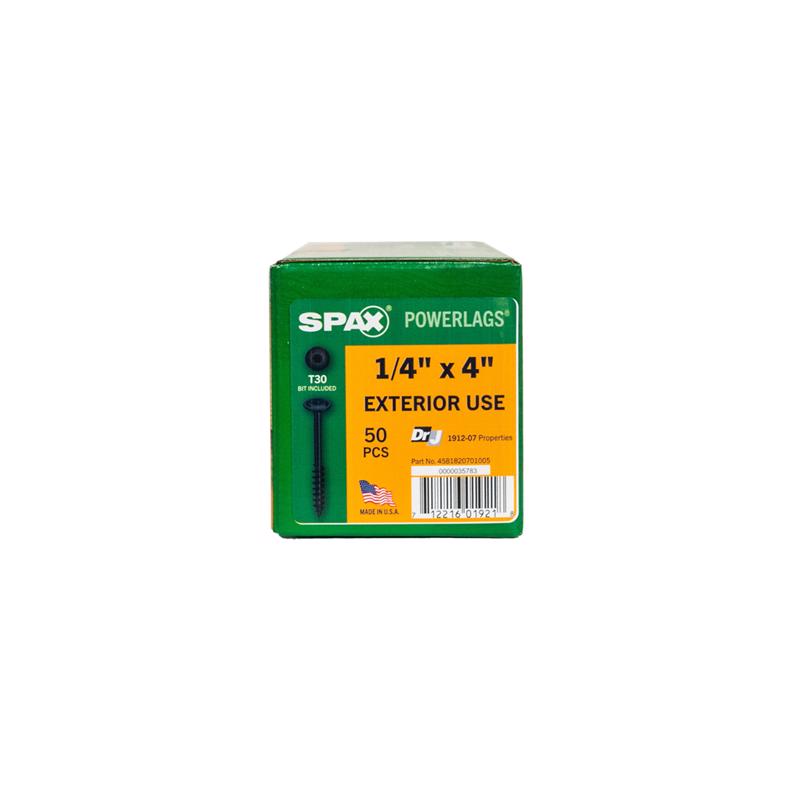 SPAX PowerLags 1/4 in. in. X 4 in. L T-30 Washer Head Serrated Structural Screws