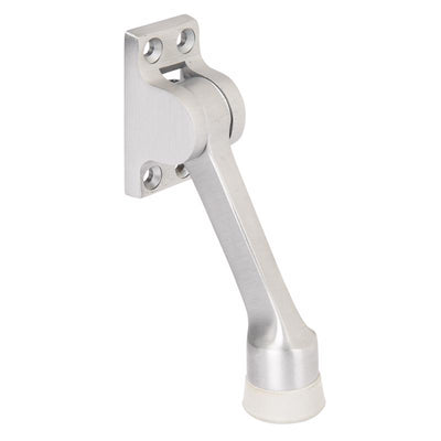 Brinks Brass Satin Chrome Kick-Down Door Holder Mounts to door 1 in.