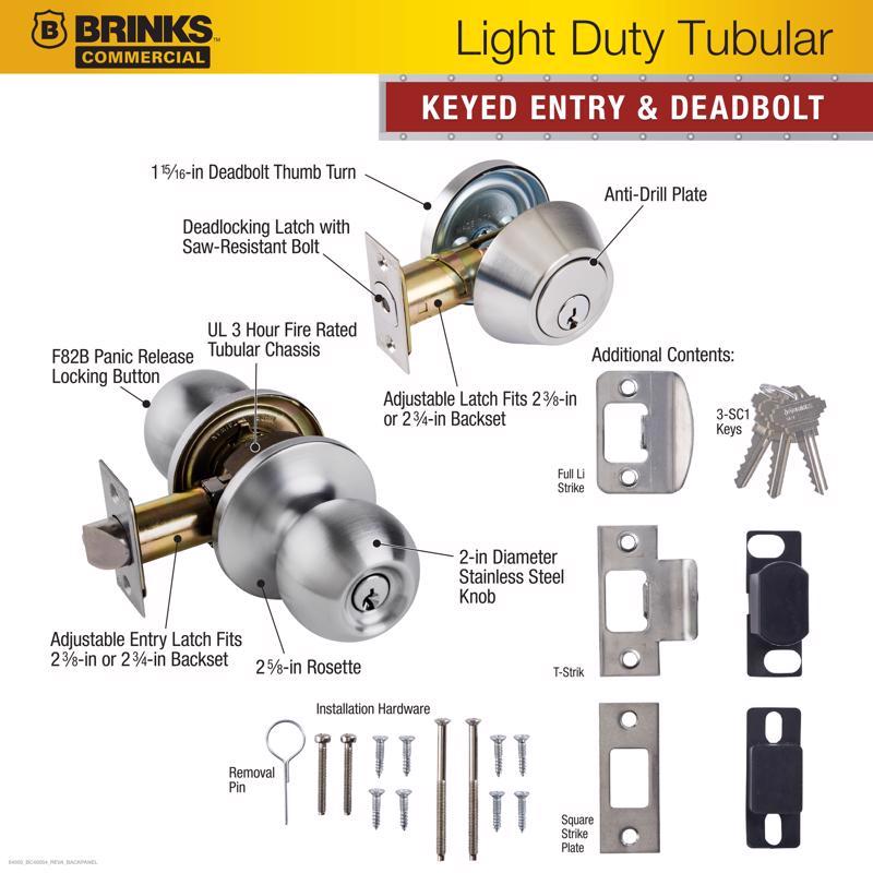 Brinks Knob and Deadbolt Set 2 in.