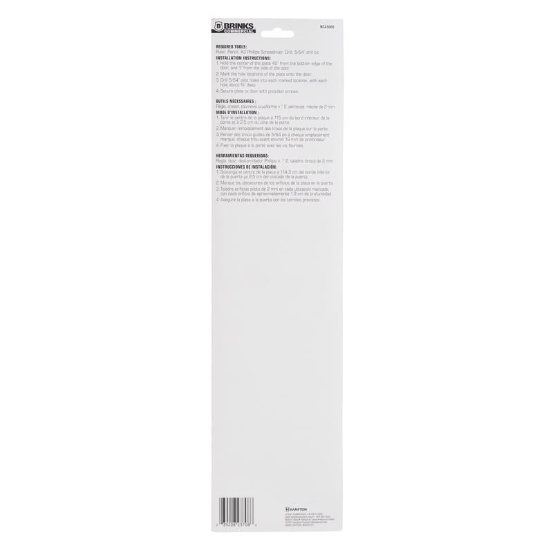 Brinks 15 in. L Stainless Steel Push Plate