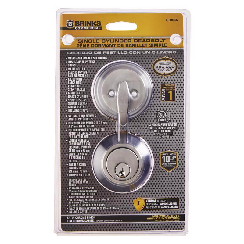 Brinks Steel Single Cylinder Deadbolt