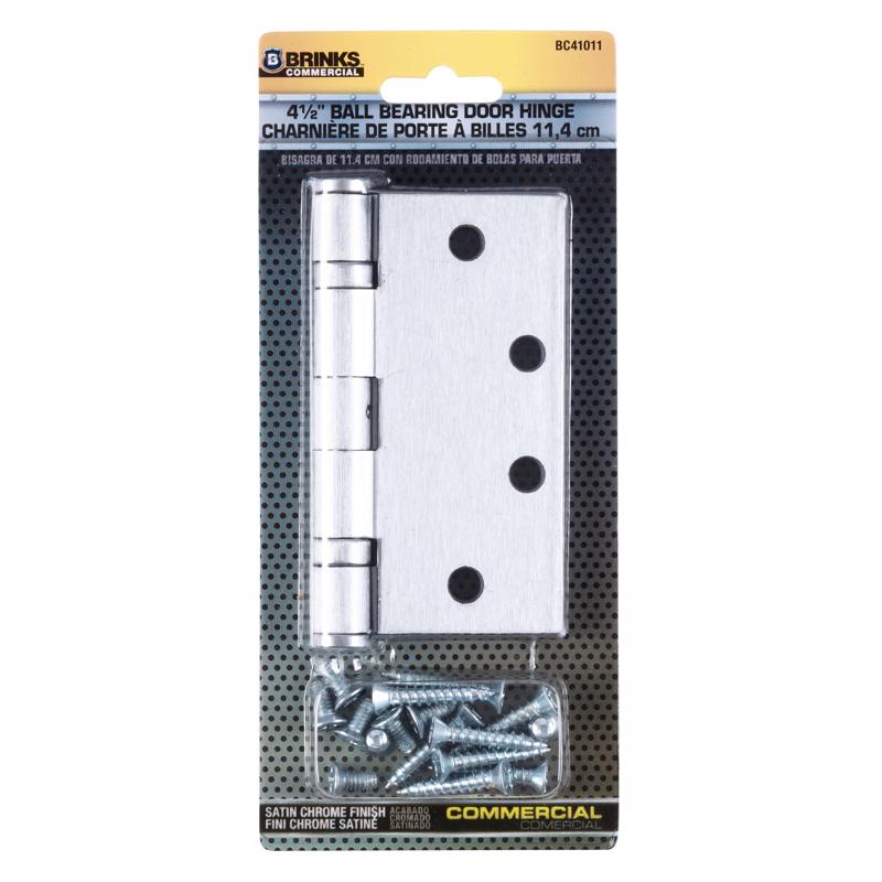 Brinks 4.5 in. L Satin Chrome Door Hinge