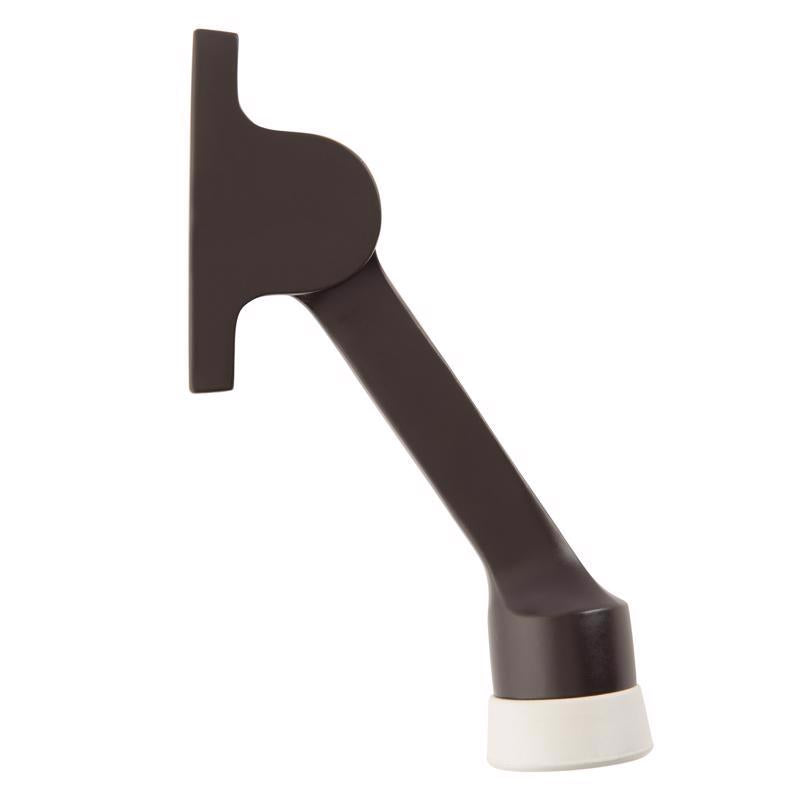 Brinks Brass Bronze Kick-Down Door Holder Mounts to door 1 in.
