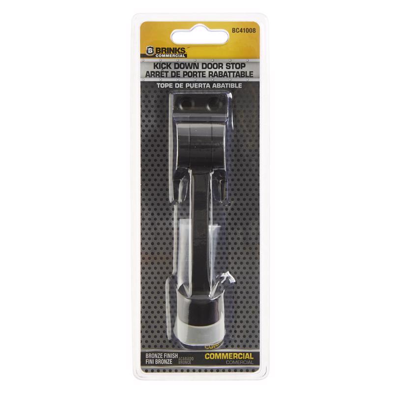 Brinks Brass Bronze Kick-Down Door Holder Mounts to door 1 in.