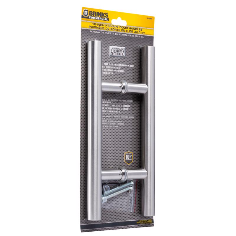 Brinks Commercial 12 in. L Satin Silver Stainless Steel Door Pull