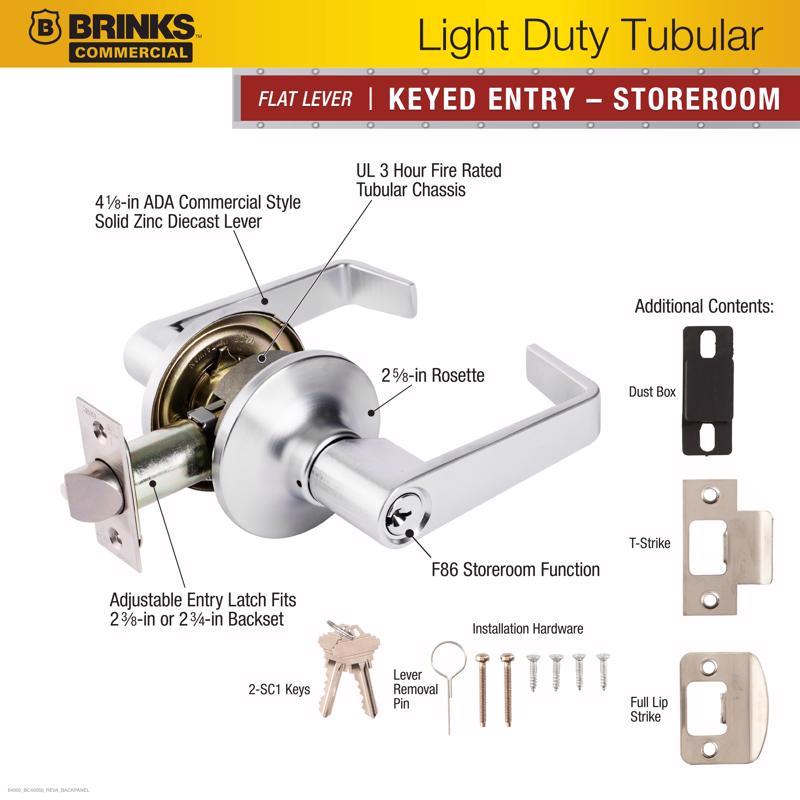 Brinks Storeroom Lockset 2 in.