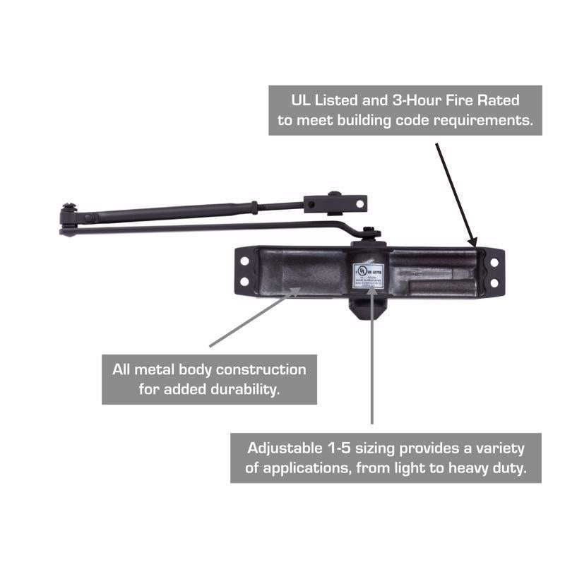 Brinks Commercial Oil Rubbed Bronze Steel Hydraulic Door Closer Grade 1