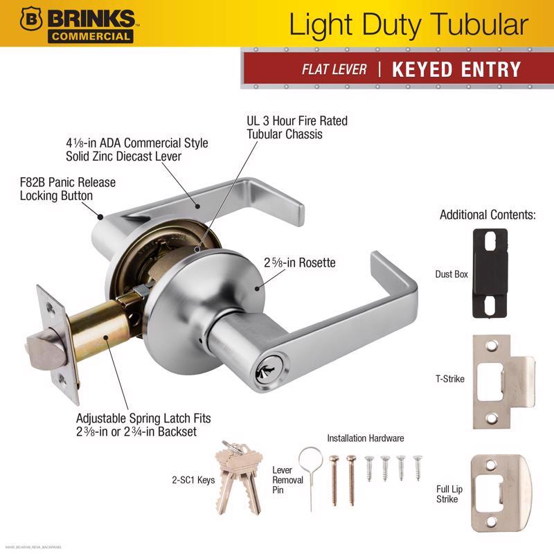 Brinks Keyed Entry Lever 2 in.
