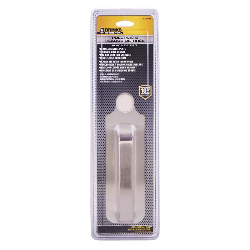 Brinks 13.87 in. L Stainless Steel Pull Plate