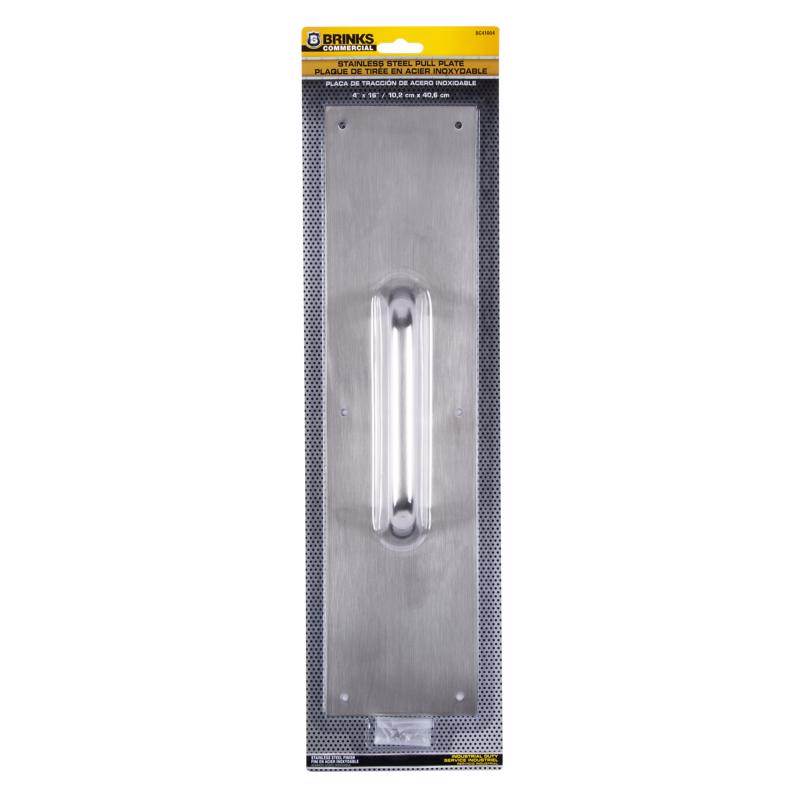 Brinks 16 in. L Stainless Steel Pull Plate