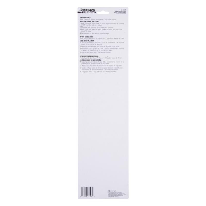 Brinks 16 in. L Stainless Steel Pull Plate