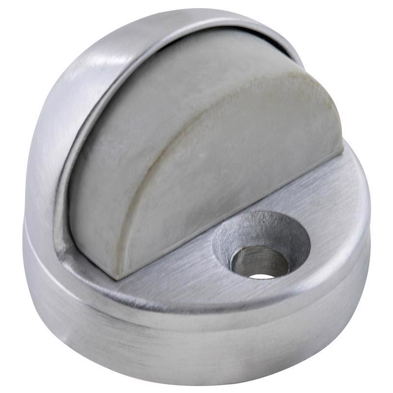 Brinks Brass Satin Chrome Door Stop Mounts to floor 1.75 in.