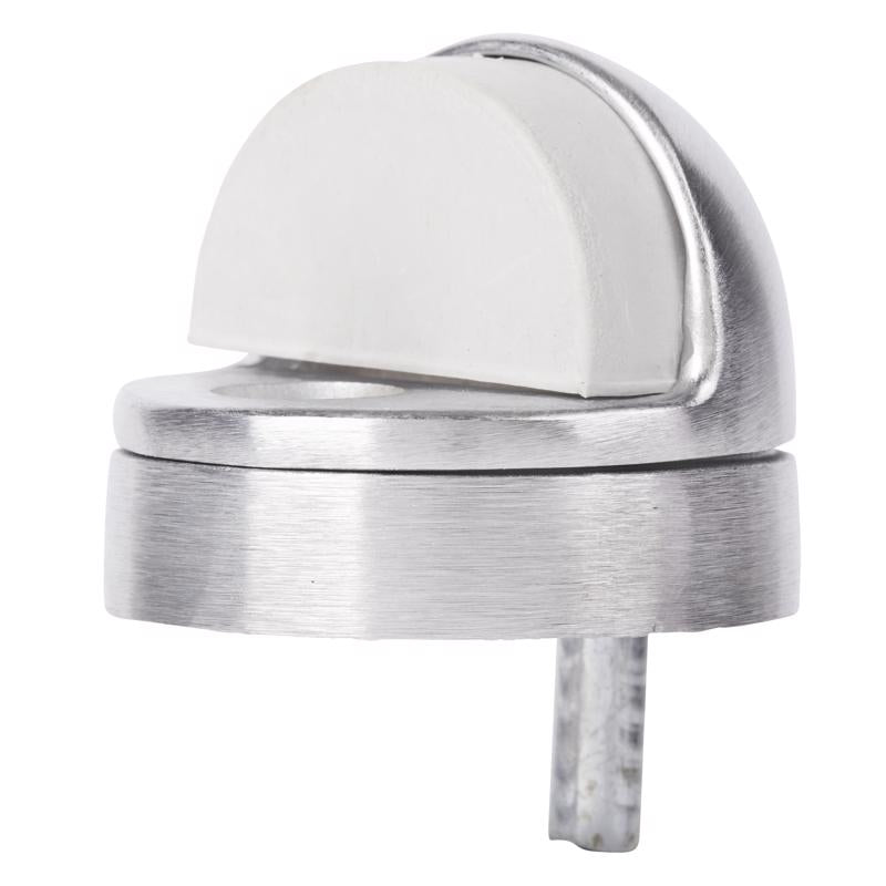 Brinks Brass Satin Chrome Door Stop Mounts to floor 1.75 in.