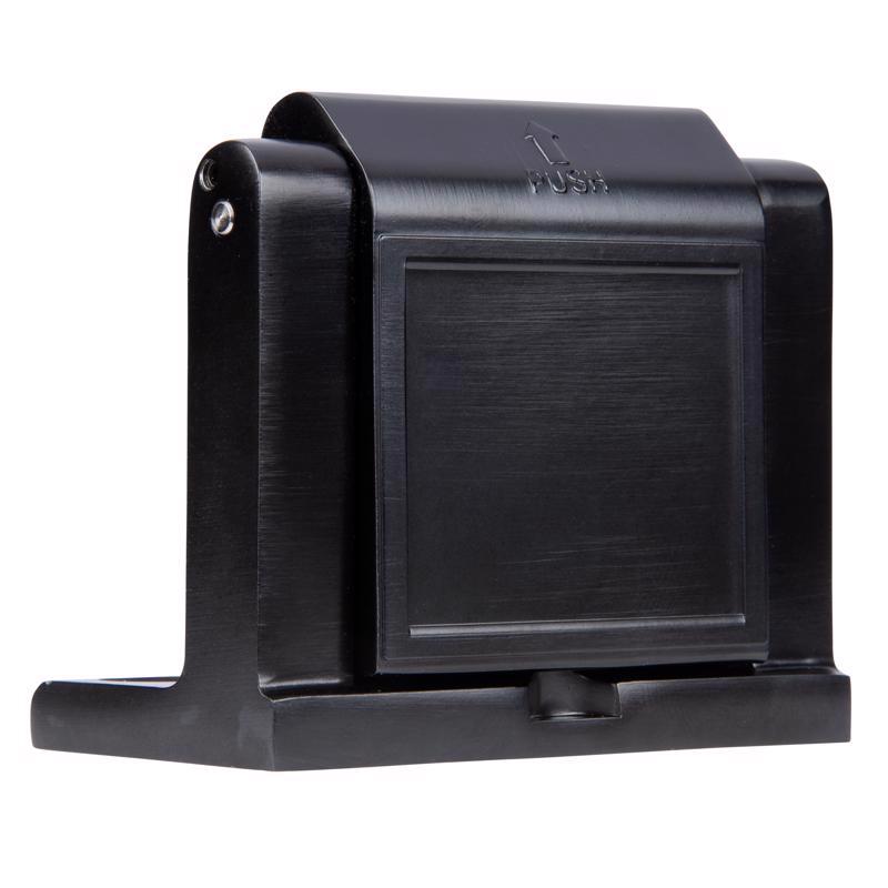 Brinks Zinc Bronze Door Stop Mounts to base trim 2.75 in.