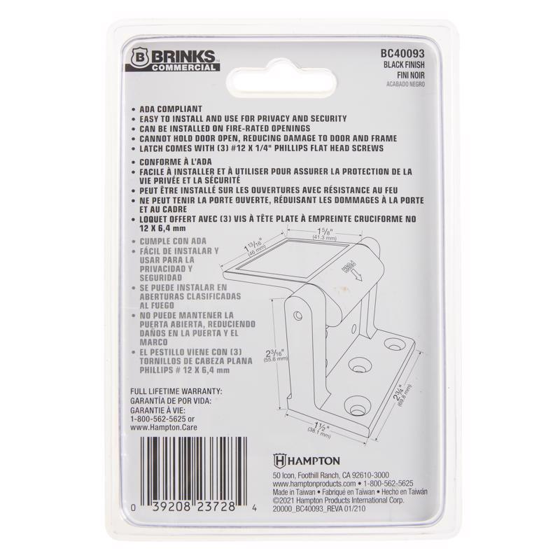 Brinks Zinc Bronze Door Stop Mounts to base trim 2.75 in.