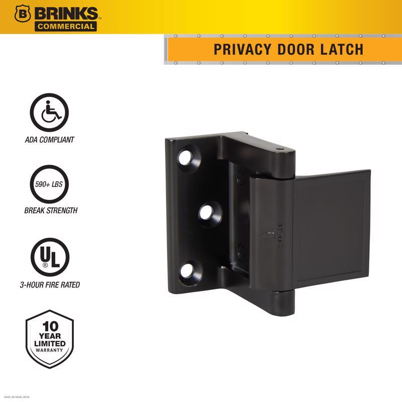 Brinks Zinc Bronze Door Stop Mounts to base trim 2.75 in.
