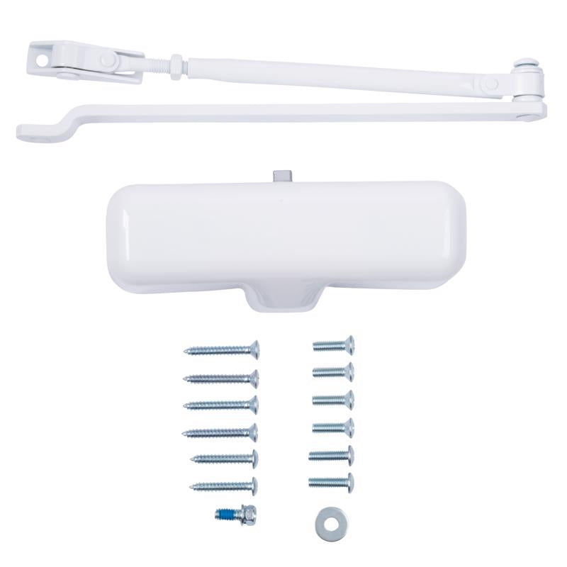 Brinks Residential White Steel Hydraulic Adjustable Door Closer
