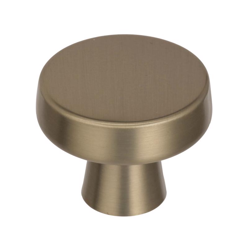 Amerock Blackrock Art Deco Round Cabinet Knob 1-5/16 in. D 1-1/16 in. Golden Champagne