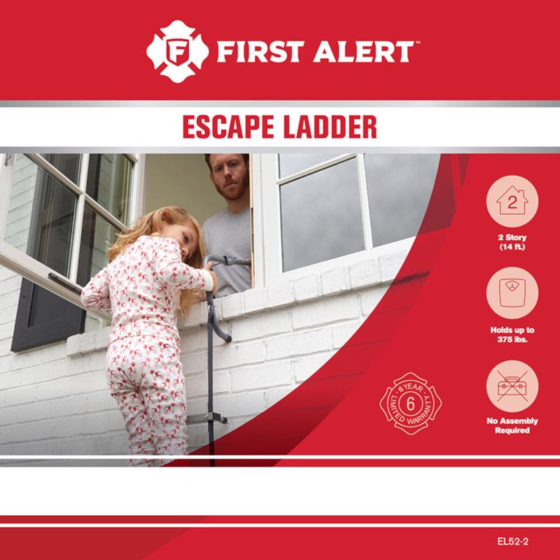 First Alert 14 ft. H Steel Fire Escape Ladder 375 lb. capacity
