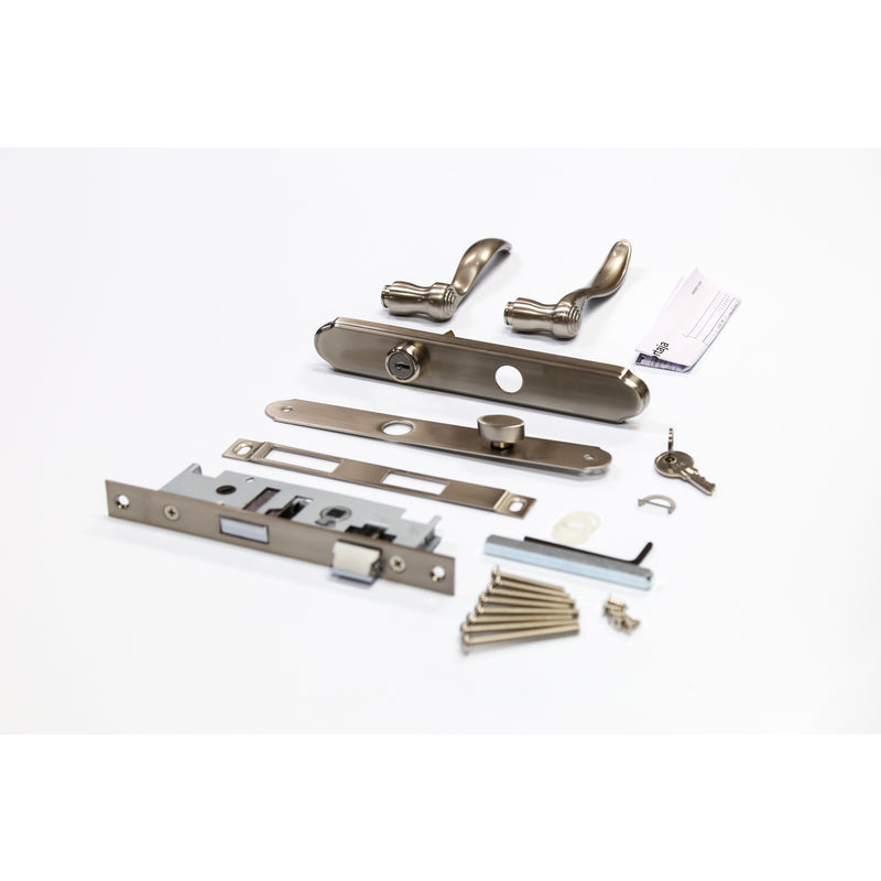 Larson Brush Nickel Silver Zinc Mortise Latch