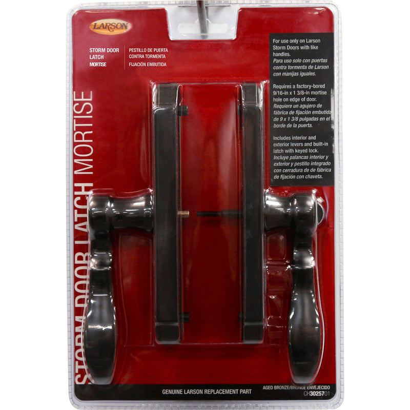 Larson Age Bronze Brown Zinc Mortise Latch