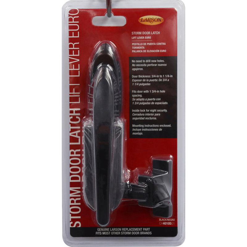 Larson Euro Zinc-Plated Black Zinc Lift Lever Latch