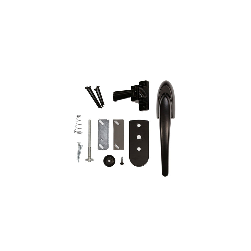 Larson Euro Zinc-Plated Black Zinc Lift Lever Latch